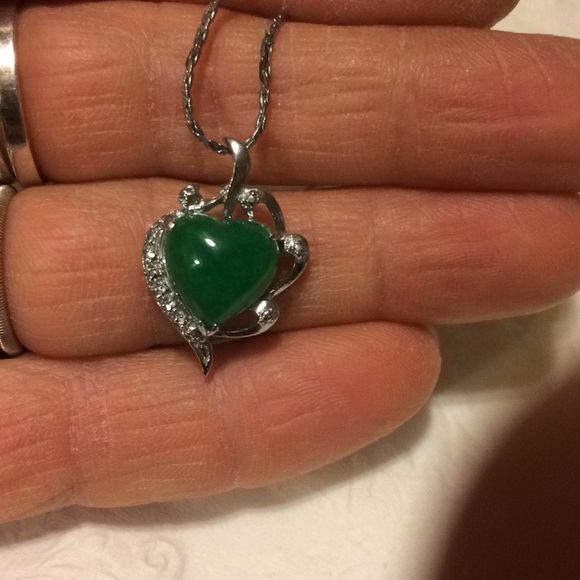 18k GP necklaces with jade - Picture 4 of 4